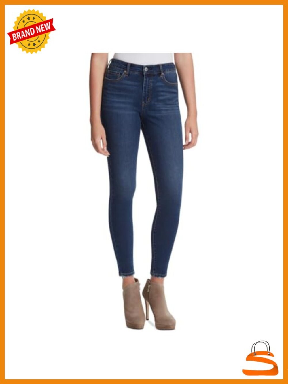 Curvy High Rise Ankle Skinny Jeans with Contour Hips